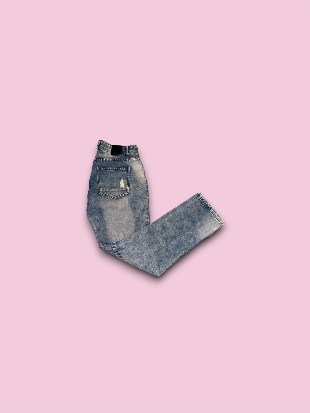Contender Jeans Embroidered Roses Patchwork Distressed Blue Size Men’s 32x32